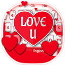 Red Love Heart  Keyboard Theme APK