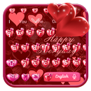 Red Peach Heart Keyboard APK