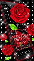 Clavier Rose Rouge Affiche