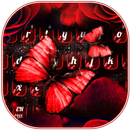 Teclado de mariposa rosa roja APK