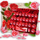Red Rose Flower Keyboard Theme ไอคอน