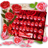 Red Rose Flower Keyboard Theme icono