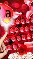 برنامه‌نما Red Rose Flower Keyboard Theme عکس از صفحه