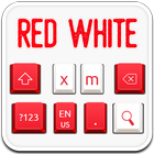 Clavier Blanc Rouge icône