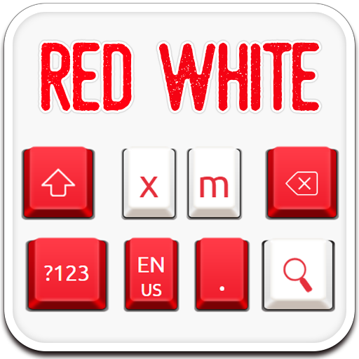 Tastiera bianca rossa