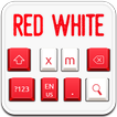 لوحة المفاتيح الأحمر الأبيض
