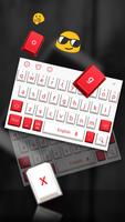 Red White Keyboard ポスター