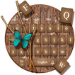 Wood Board Butterfly Keyboard