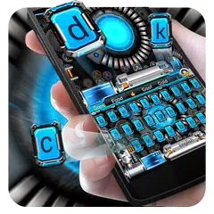 time travel future keyboard ai robot blue APK 下載