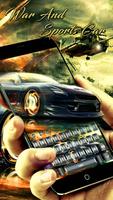 War And Sports Car Keyboard постер