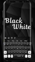 Classic Black White Keyboard ポスター