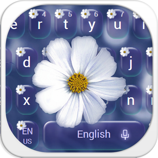 White Daisy Keyboard Theme