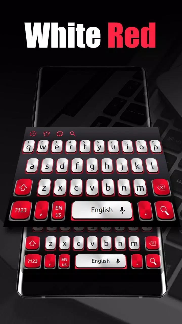 White And Red Simple Keyboard APK for Android Download