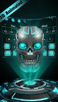 Poster 3D Tech Robo Skull