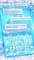 Turquoise Diamond Butterfly Keyboard Theme syot layar 1