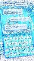 برنامه‌نما Turquoise Diamond Butterfly Keyboard Theme عکس از صفحه
