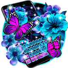 Мерцающая цветочная бабочка иконка