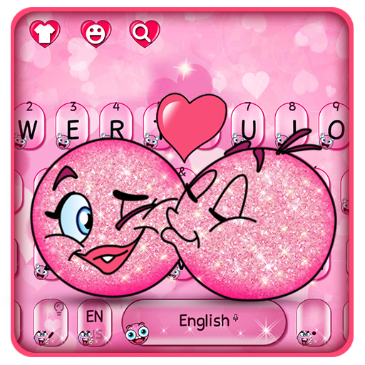 3D Valentine Love Emoji Keyboard Theme