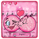3D Valentine Love Emoji Keyboard Theme icône