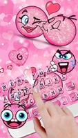 3D Valentine Love Emoji Keyboard Theme 截图 2