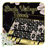 keyboard.theme.vintage.flower.black-icoon