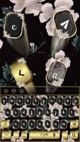 2 Schermata keyboard.theme.vintage.flower.black