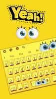 Yellow Cartoon Keyboard poster