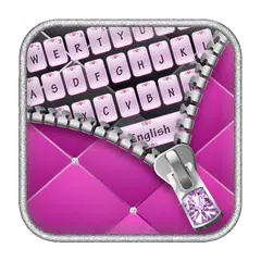 download Tastiera Diamond Zip rosa APK