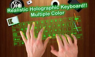 Simulator 3D Keyboard Hologram Affiche
