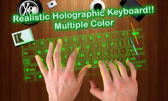 Simulator 3D Keyboard Hologram Poster