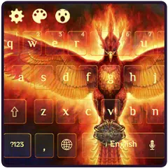Fire Phoenix Bird Dark Theme
