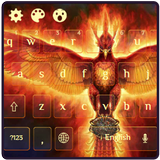 Fire Phoenix Bird Dark Theme Zeichen