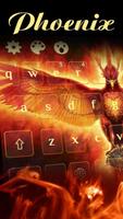 Fire Phoenix Bird Dark Theme Plakat