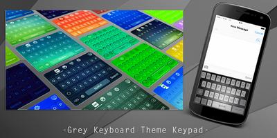 Grey Keyboard Theme Keypad Affiche
