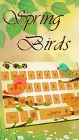Kawaii Spring Birds plakat