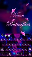 Clavier Papillons Neon Affiche