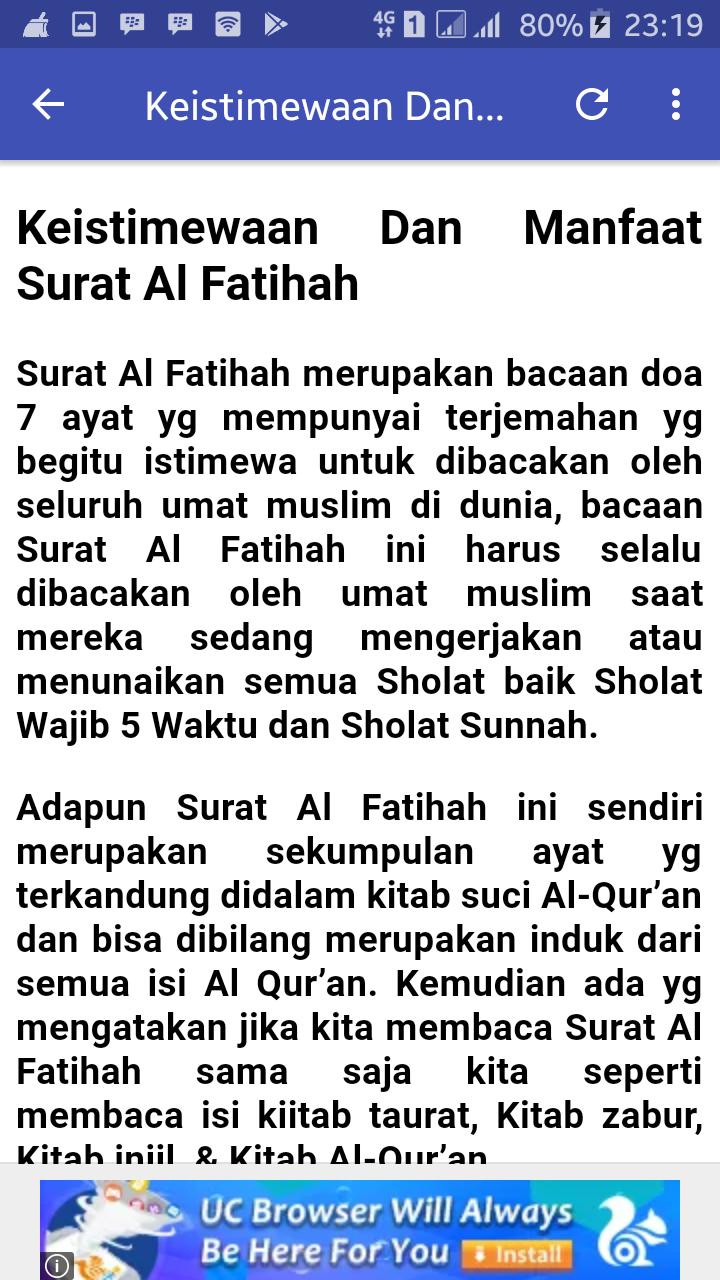 Keistimewaan Surat Al Fatihah For Android Apk Download