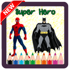 New Coloring Superhero for Kids icône