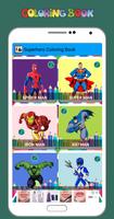 New Coloring Superhero for Kids plakat