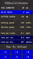 Milling Cut Calculator स्क्रीनशॉट 1