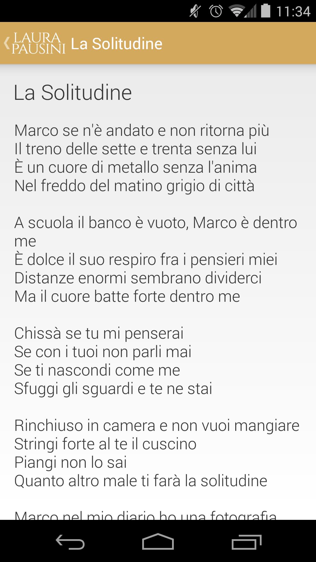è Una Storia Sai Testo SCARICARE TESTO LAURA PAUSINI SOLITUDINE