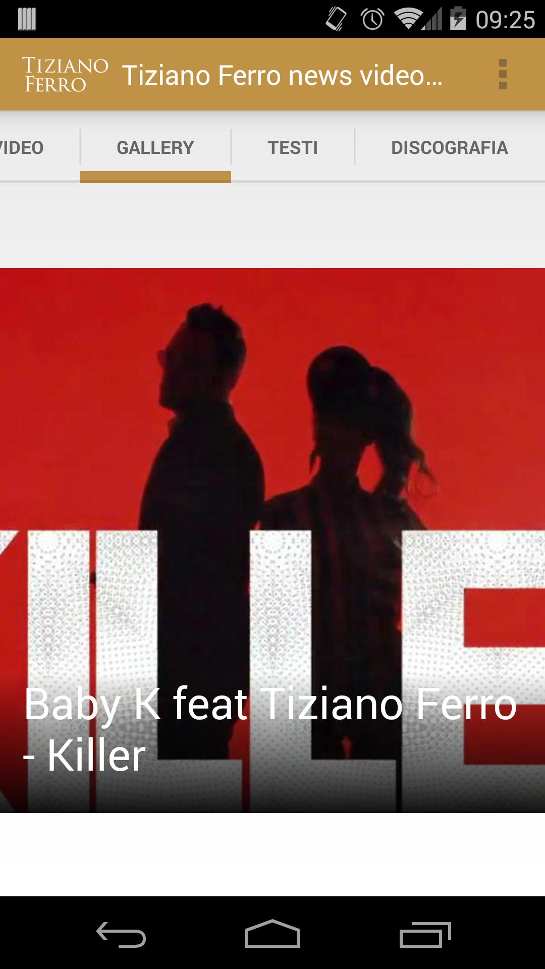 TIZIANO FERRO KILLER SCARICARE