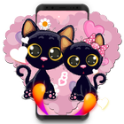 Black Cartoon Cat icon