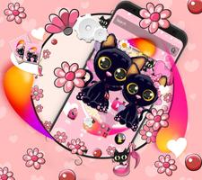 Black Cartoon Cat poster