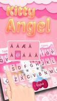 Kitty Angel: Pink and lovely Theme&Emoji Keyboard imagem de tela 1