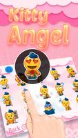 Kitty Angel: Pink and lovely Theme&Emoji Keyboard ภาพหน้าจอ 2