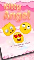 Kitty Angel: Pink and lovely Theme&Emoji Keyboard imagem de tela 3