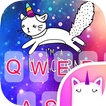 Kitty Meme Unicorn Galaxy Keyboard Theme for Girls