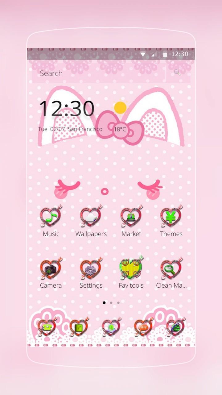 Android 用の プリンセスキティのキュートなピンクの弓 Apk をダウンロード Android 用の プリンセスキティのキュートなピンクの弓 Apk をダウンロード