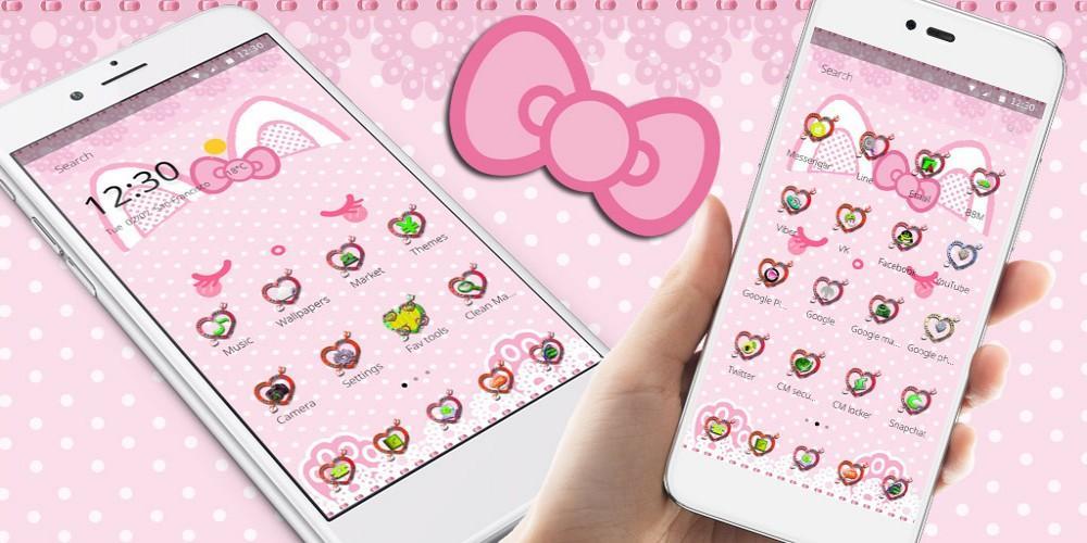 Android 用の プリンセスキティのキュートなピンクの弓 Apk をダウンロード Android 用の プリンセスキティのキュートなピンクの弓 Apk をダウンロード